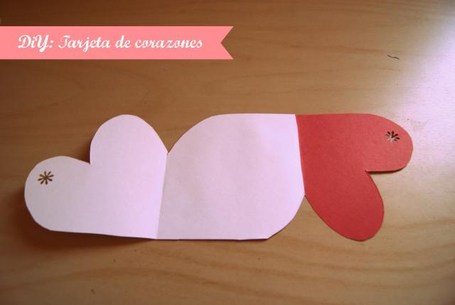 tarjeta corazones diy