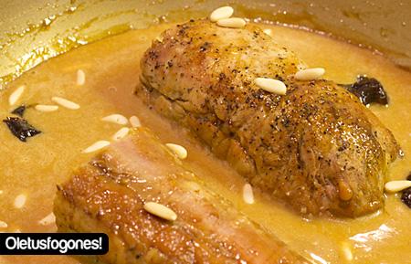 Solomillo de cerdo al vermut y naranja