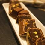 Turrón de trufa con pistachos…