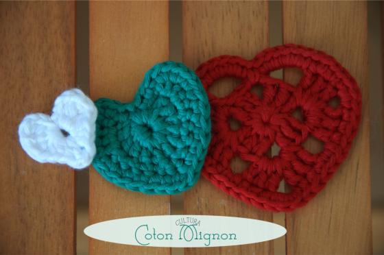 corazones crochet navidad cultura coton mignon