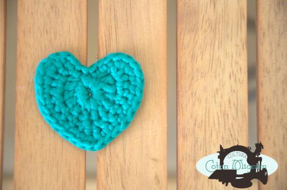 corazon navidad ganchillo verde