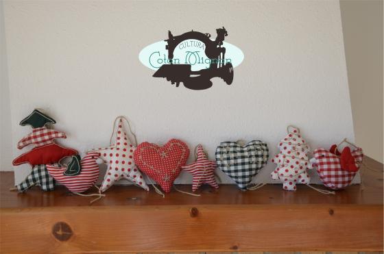 adornos tela arbol navidad