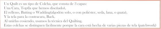 párrafo quilt