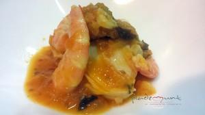 #pollo con langostinos