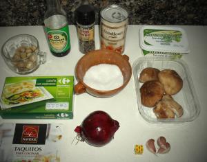 Lasaña de setas ingredientes