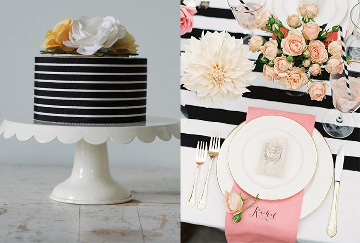 Decoración bodas con rayas