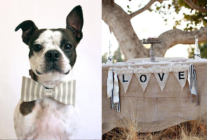 Decoración boda rústica con rayas