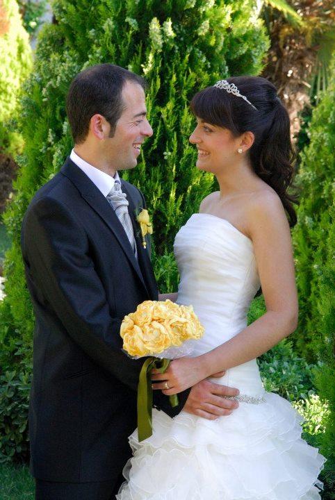 ramo de novia de tela