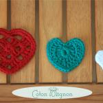 Corazones de Navidad en Crochet