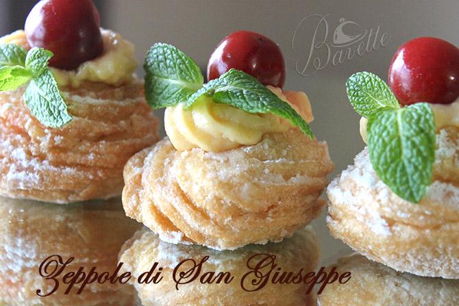 Zeppole di San Giuseppe con crema catalana