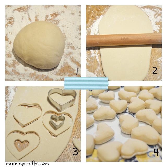 Masa para Dónut con forma de corazón