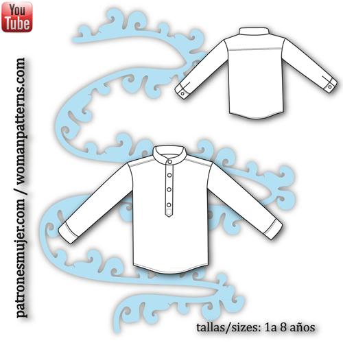 camisa niño con cuello mao-blog-patronesmujer