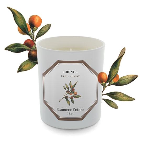 vela con olor a ébano