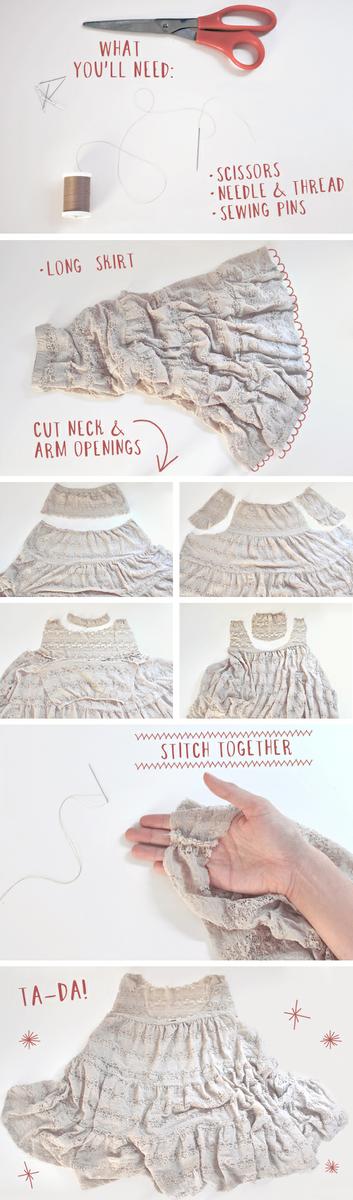 DIY-Skirt-to-Slip-Dress by One of Each Blog