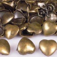Tachuelas de corazón bronce