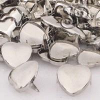 Tachuelas de corazón plata