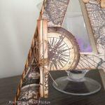 letra de madera avión mensaje