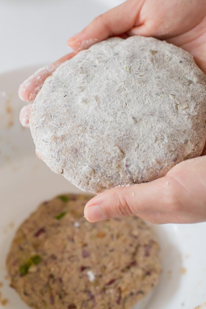 Hamburguesa Vegetariana paso a paso via danzadefogones.com