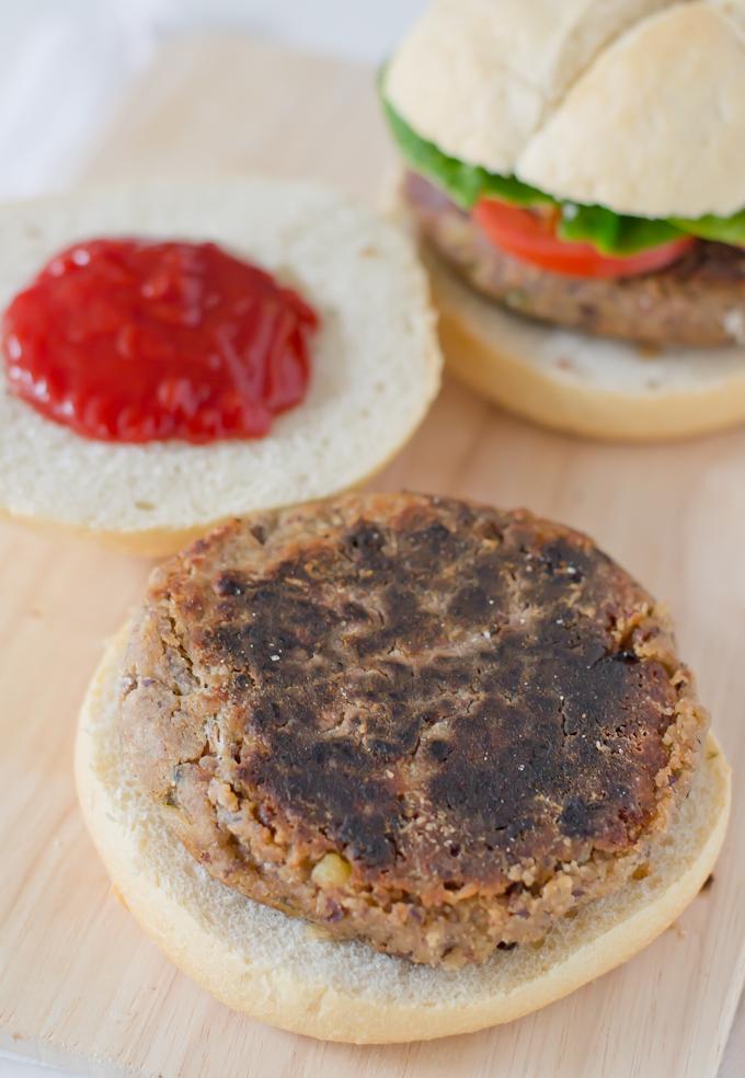 Hamburguesa Vegetariana via danzadefogones.com