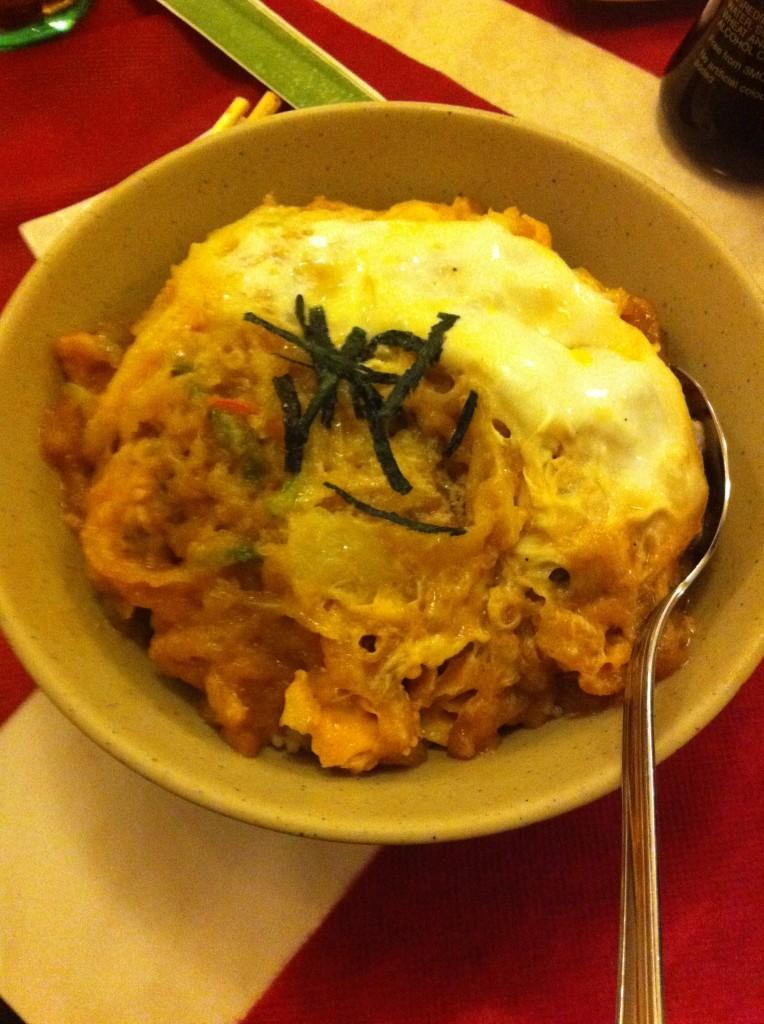 Oyakodon en el restaurante Musashi en Madrid