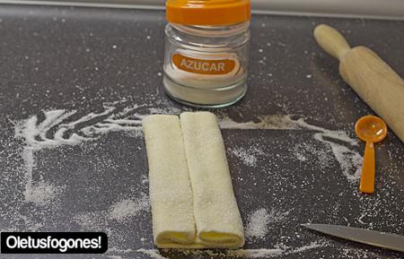 Palmeritas de chocolate y coco