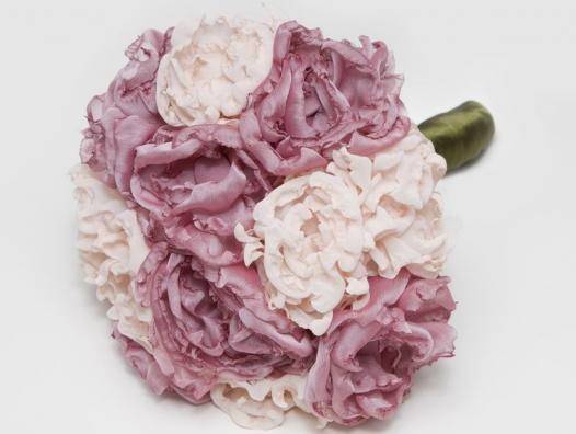 Ramo de novia en tela de dos colores