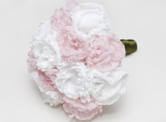 Ramo de novia en tela de dos colores