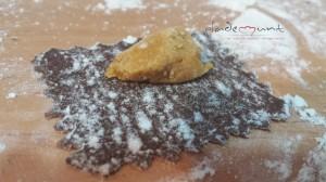 #ravioli relleno de praline