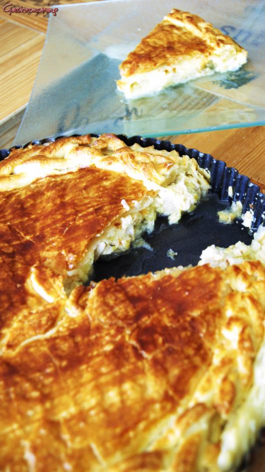 pastel de pollo y puerros