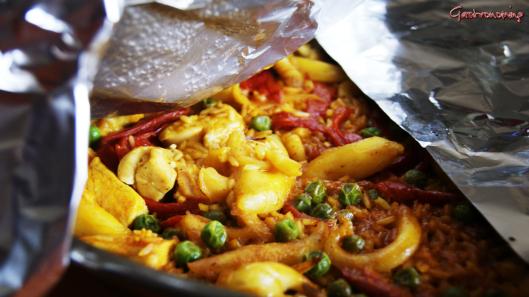 arroz con pollo y sepia