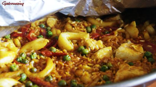 arroz con pollo y sepia