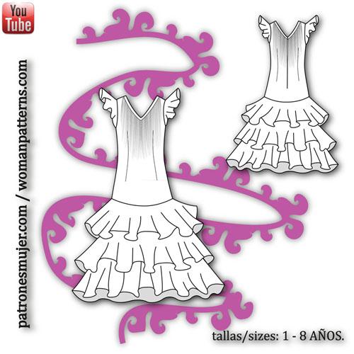 vestido niña flamenca