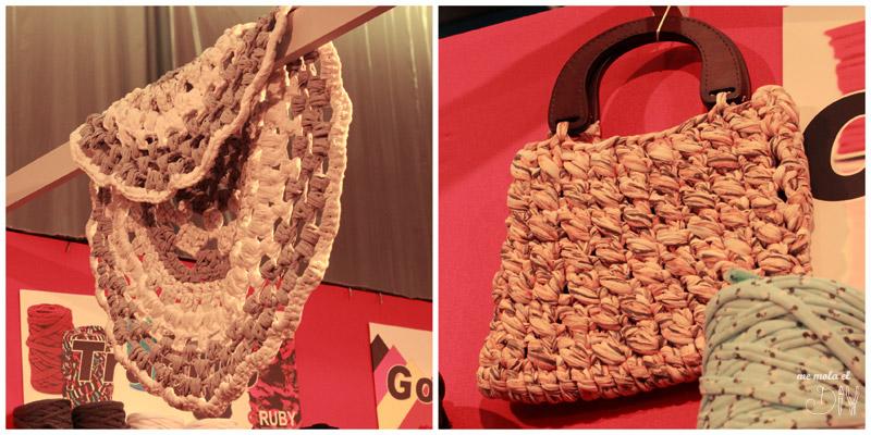 Alfombra y bolso de trapillo