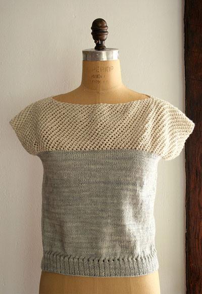 Cap Sleeve Lattice Top by Purl Soho