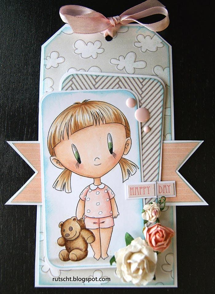 Tarjeta usando el activador de rotuladores copic