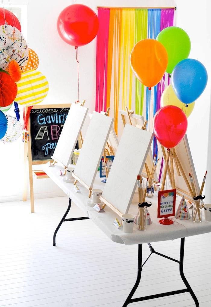 Decoración fiesta infantil artistas