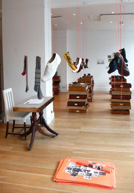 Shoes are in the air Everywhere I look around ...