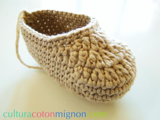 Paso 5 zapato ganchillo bebe