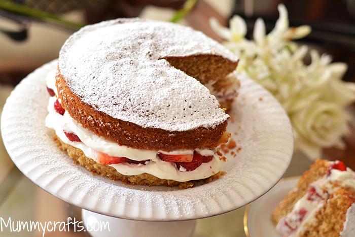 Victoria sponge cake, pastel dela reina victoria