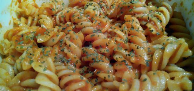 pasta con salsa arrabiata