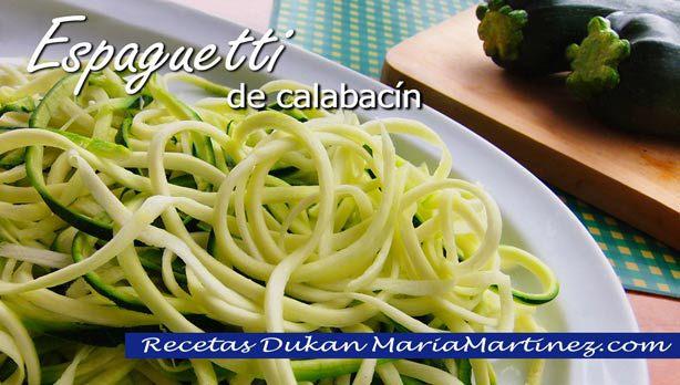 Recetas Dukan con Calabacín: espaguetis de calabacín