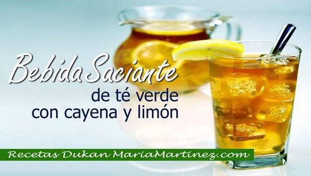 Nueva Dieta Dukan Bebida Saciante de Té Verde, cayena y limón