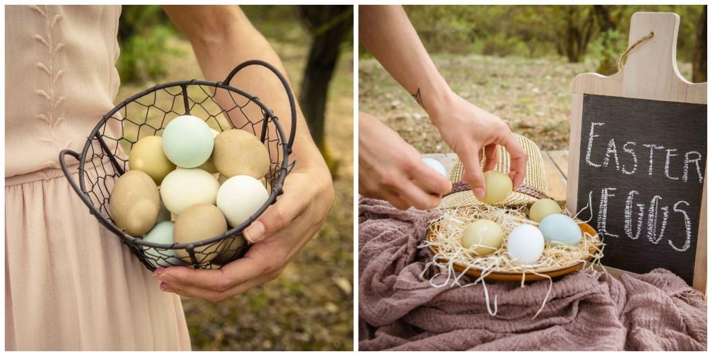 huevos de pascua de colores