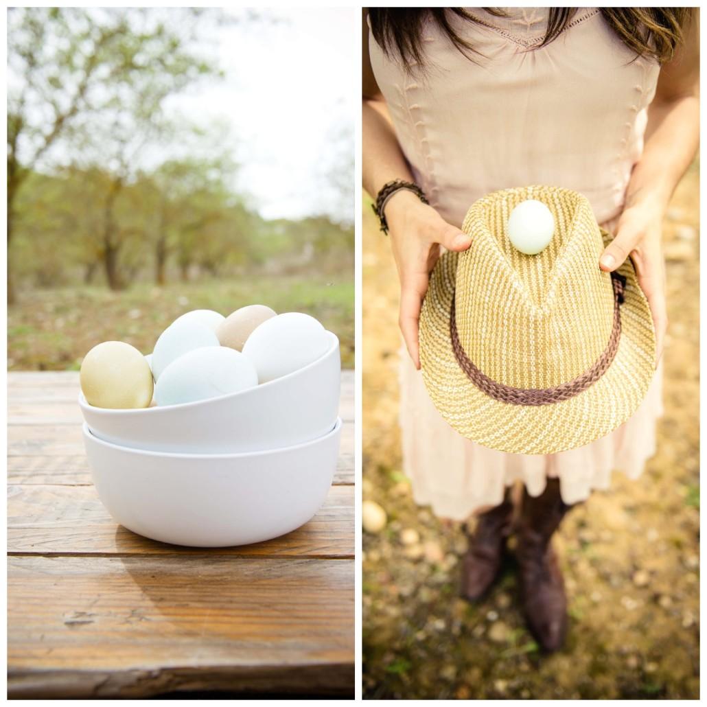 huevos teñidos colorante vegetal