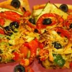 Pizza de berenjena y calabacín5