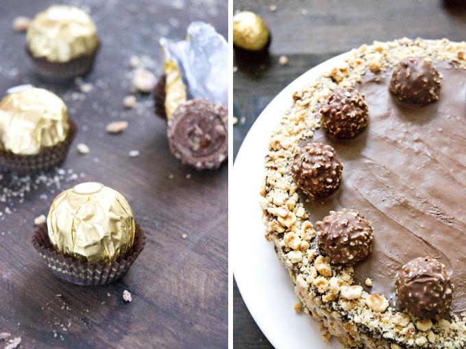 tarta ferrero rocher collage