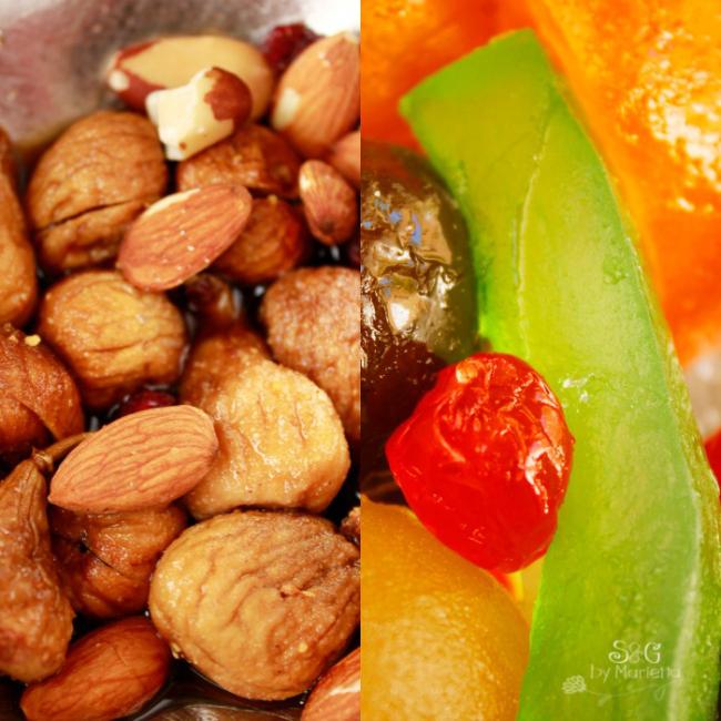 Frutos secos y fruta escarchada