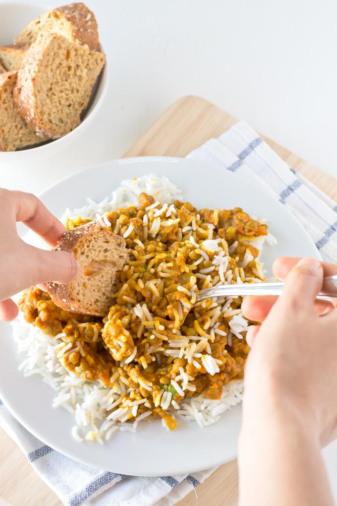 Lentejas al Curry | danzadefogones.com