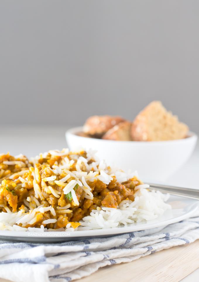 Lentejas al Curry | danzadefogones.com