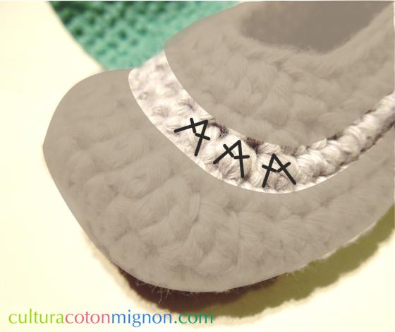 Zapatito bebé crochet cuarta carrera